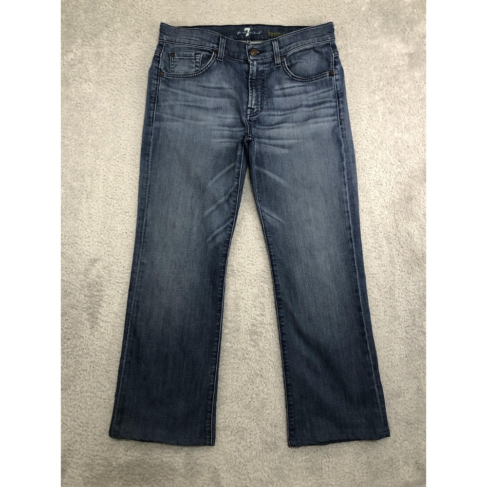 7 For All Mankind Jeans Mens 33x28 Blue Bootcut Denim